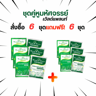 ชุดคู่หูเวิลด์แพลนท์ โปรโมชั่น 6 แถม 6 ชุด