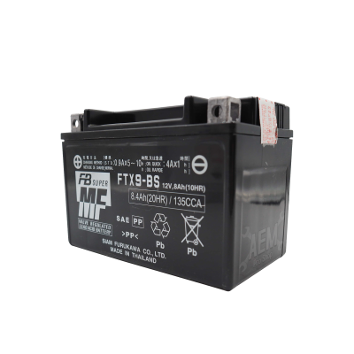 แท้ 100% แบตเตอรี่รถจักรยานยนต์ FB Battery FTX9-BS (12V 8AH) แบตเตอรี่แห้งแบบแยกน้ำ