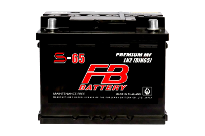 แท้ 100% แบตเตอรี่รถยนต์ แบตเตอรี่ FB BATTERY S-65 LN2 (DIN65-MF) ขั้วจม LN2 65แอมป์ แบตเตอรี่แห้ง