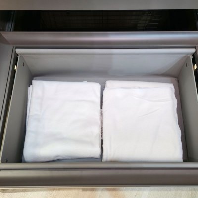 กล่องเก็บของในตู้เสื้อผ้า พร้อมรางสไลด์ติดตั้ กล่องจัดระเบียบเสื้อผ้า สำหรับตู้ขนาด 800 มม.