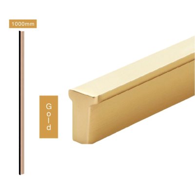 มือจับอลูมิเนียมยาว 1 เมตร แบบ T-Shaped สำหรับตู้เสื้อผ้า สีทองด้าน / สีดำด้าน