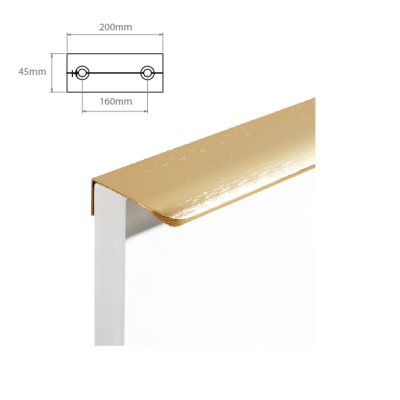 มือจับมิลลิ่ง ตัว L รุ่น HDZN-11001 (Handle Milling) อลูมิเนียม สีทอง ดำ เทา