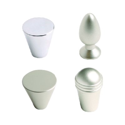 ปุ่มจับ ปุ่มจับบานตู้ ปุ่มจับลิ้นชัก เหล็กชุบโครเมี่ยม Steel Knob มีหลายขนาด/หลายสีให้เลือก