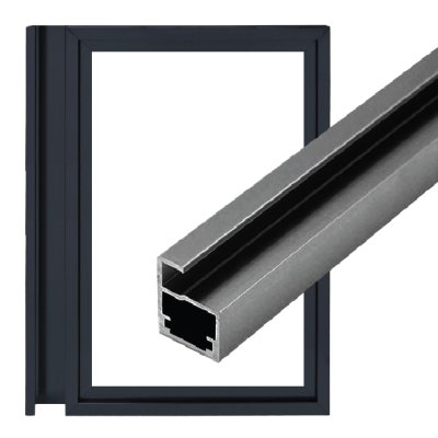 ชุดอุปกรณ์บานเฟรมอลูมิเนียม รุ่น 20 มม. Aluminium Frame สำหรับบานตู้เสื้อผ้า ตู้โชว์ ตู้เฟอร์นิเจอร์ หลายสีให้เลือก