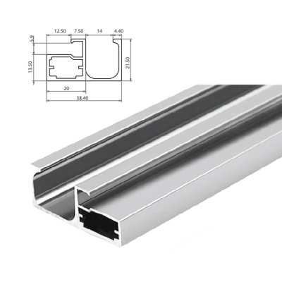 ชุดอุปกรณ์บานเฟรมอลูมิเนียม รุ่น 20 มม. Aluminium Frame สำหรับบานตู้เสื้อผ้า ตู้โชว์ ตู้เฟอร์นิเจอร์ หลายสีให้เลือก