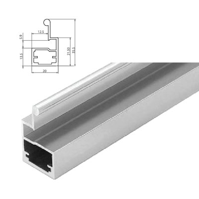 ชุดอุปกรณ์บานเฟรมอลูมิเนียม รุ่น 20 มม. Aluminium Frame สำหรับบานตู้เสื้อผ้า ตู้โชว์ ตู้เฟอร์นิเจอร์ หลายสีให้เลือก