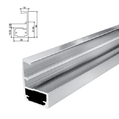 ชุดอุปกรณ์บานเฟรมอลูมิเนียม รุ่น 20 มม. Aluminium Frame สำหรับบานตู้เสื้อผ้า ตู้โชว์ ตู้เฟอร์นิเจอร์ หลายสีให้เลือก
