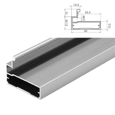 เฟรมอลูมิเนียม กรอบอลูมิเนียม ขนาด 45 มม. ขอบประตู เฟรมตู้ เฟรมบานเลื่อน Aluminium Frame 45mm