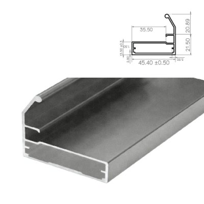 เฟรมอลูมิเนียม กรอบอลูมิเนียม ขนาด 45 มม. ขอบประตู เฟรมตู้ เฟรมบานเลื่อน Aluminium Frame 45mm