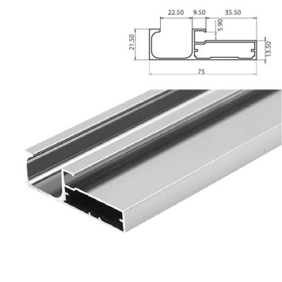 เฟรมอลูมิเนียม กรอบอลูมิเนียม ขนาด 45 มม. ขอบประตู เฟรมตู้ เฟรมบานเลื่อน Aluminium Frame 45mm