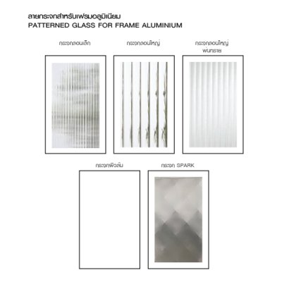 กระจกสำหรับเฟรมอลูมิเนียม กระจกใส กระจกสี กระจกตกแต่ง กระจกบิวท์อิน ตู้เสื้อผ้า บานเลื่อน (Glass for Aluminium Frame)