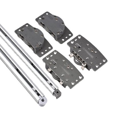 ชุดรางบานเลื่อนอลูมิเนียม Soft Close กันหลุด Anti Jump รับน้ำหนัก 50–70Kg รุ่น SDFS-1000