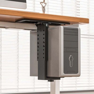 ที่แขวนเคส CPU ขายึด CPU ที่วางเคสซีพียู ติดตั้งใต้โต๊ะ ปรับเลื่อน-หมุนได้ Computer Hanger