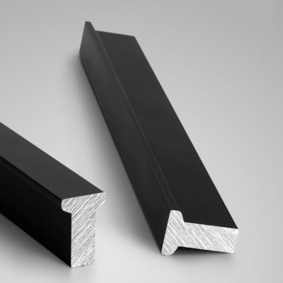 มือจับอลูมิเนียมยาว 1 เมตร แบบ T-Shaped สำหรับตู้เสื้อผ้า สีทองด้าน / สีดำด้าน