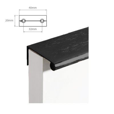 มือจับมิลลิ่ง ตัว L รุ่น PROAL-2040 (Handle Milling) อลูมิเนียม สีทอง ดำ