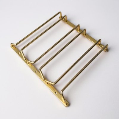 ที่แขวนแก้วไวน์ ติดใต้ชั้น ชุบโครเมียม สีทอง/เงิน แขวนได้สูงสุด 4 ใบ/แถว