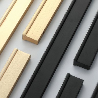 มือจับอลูมิเนียมยาว 1 เมตร แบบ T-Shaped สำหรับตู้เสื้อผ้า สีทองด้าน / สีดำด้าน