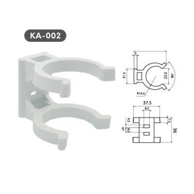 คลิปล็อคขาปรับตู้ครัว พลาสติก ABS สีขาว แข็งแรง รับน้ำหนัก 300 กก./ตัว