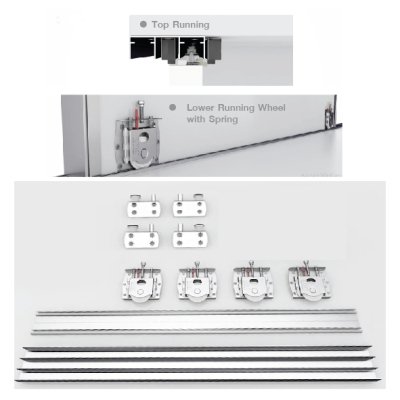 ชุดลูกล้อประตูบานเลื่อน Soft Close ปิดนิ่ม รองรับ 50kg รุ่น PRO-SD9001
