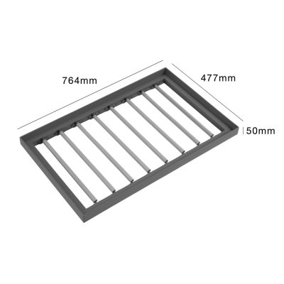 ชุดราวแขวนกางเกง อลูมิเนียมอัลลอยด์  สีเทา สำหรับตู้เสื้อผ้า ขนาด 800 มม. (Trousers Rack)