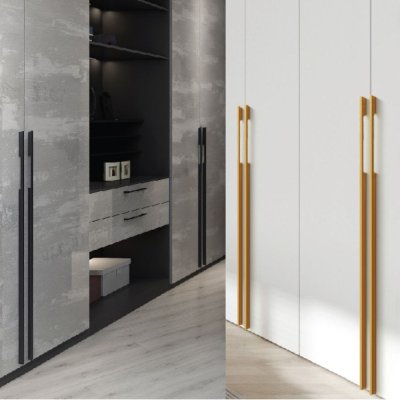 มือจับอลูมิเนียมแบบยาว 1 เมตร สำหรับตู้เสื้อผ้า/บานตู้บิ้วอินท์ PATIA