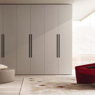 มือจับอลูมิเนียมยาว 1 เมตร แบบ T-Shaped สำหรับตู้เสื้อผ้า สีทองด้าน / สีดำด้าน