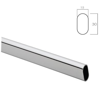 ท่อราวแขวนเสื้อผ้า ตู้เสื้อผ้า Wardrobe Rail อลูมิเนียม/สแตนเลส ยาว 6 เมตร