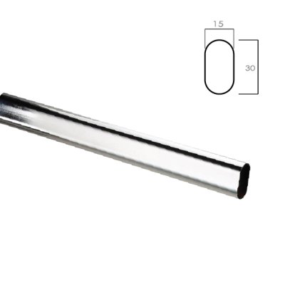 ท่อราวแขวนเสื้อผ้า ตู้เสื้อผ้า Wardrobe Rail อลูมิเนียม/สแตนเลส ยาว 6 เมตร