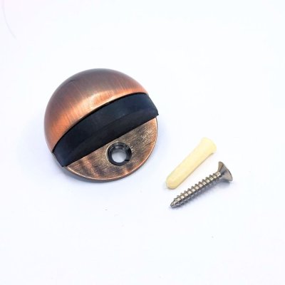 กันชนประตู สแตนเลส ครึ่งวงกลม พร้อมยางกันกระแทก ป้องกันประตูชนผนัง Door Stopper