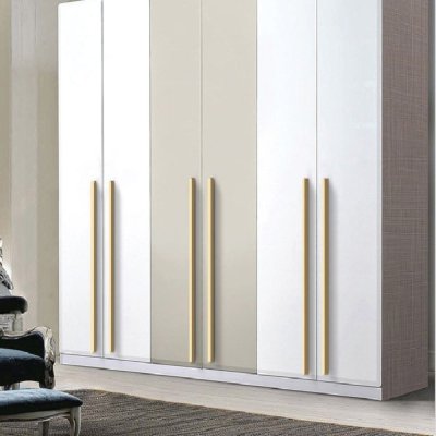 มือจับอลูมิเนียมยาว 1 เมตร แบบ T-Shaped สำหรับตู้เสื้อผ้า สีทองด้าน / สีดำด้าน