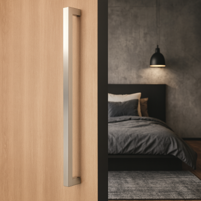มือจับสแตนเลส มือจับตัวซี Stainless Handle สำหรับบานตู้/ประตู/ลิ้นชัก ดีไซน์โมเดิร์น แข็งแรง ทนทาน