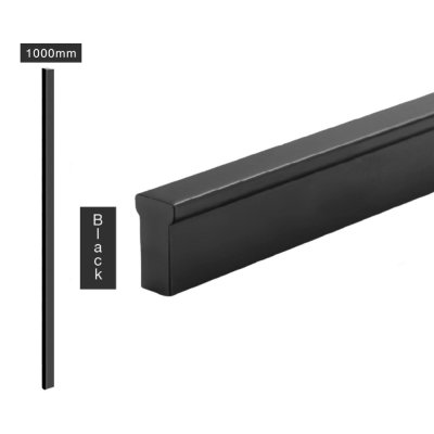 มือจับอลูมิเนียมยาว 1 เมตร แบบ T-Shaped สำหรับตู้เสื้อผ้า สีทองด้าน / สีดำด้าน