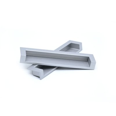 มือจับฝังตู้ สังกะสีอัลลอย FLUSH Zinc Alloy Handle แบบฝังเรียบ รุ่น HA-0824 (72/96/128 mm) สีซาติน