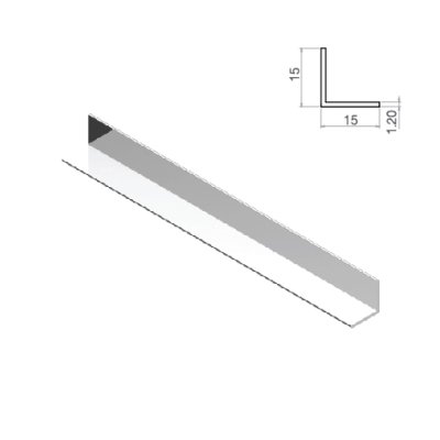 ฉากอลูมิเนียม ตัวแอล สำหรับตกแต่งมุมขอบเฟอร์นิเจอร์ ยาว 3 เมตร