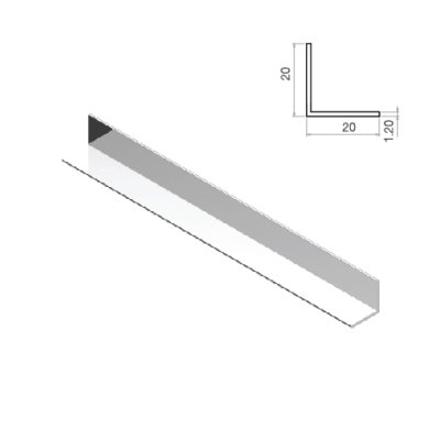 ฉากอลูมิเนียม ตัวแอล สำหรับตกแต่งมุมขอบเฟอร์นิเจอร์ ยาว 3 เมตร