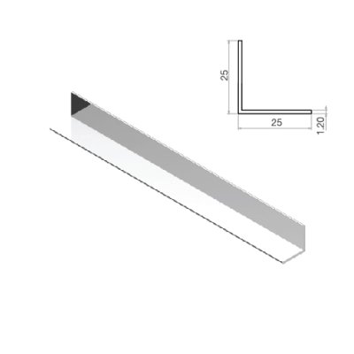ฉากอลูมิเนียม ตัวแอล สำหรับตกแต่งมุมขอบเฟอร์นิเจอร์ ยาว 3 เมตร