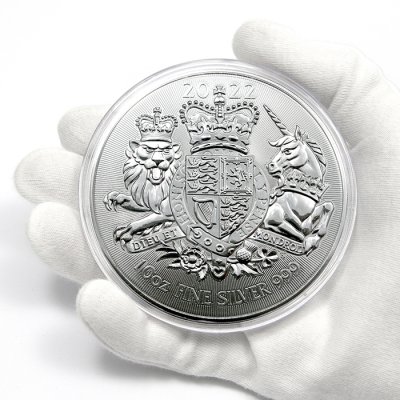 2022 The Royal Arms Silver Bullion Coin 10 oz (311 gram)