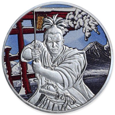 2022 Colorized Fiji Silver Ancient Warrior Samurai Coin 1 oz