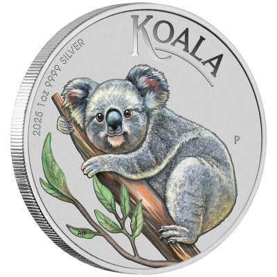 2025 Australian Koala ANDA Money Expo Brisbane Special Silver Coloured Perth Mint Coin in Card 1oz
