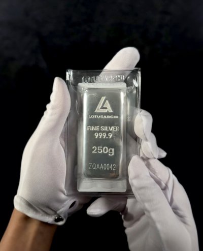 PO (Pre Order) Perak Lotus Archi 999,9 Logam Mulia Perak 250 gr