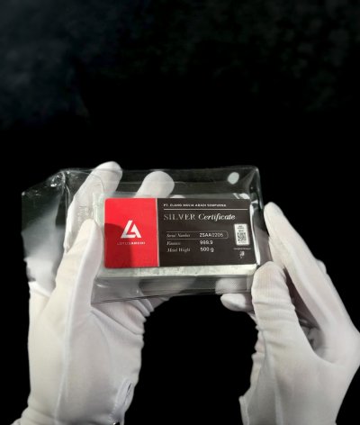 PO (Pre Order) Perak Lotus Archi 999,9 Logam Mulia Perak 500 gr