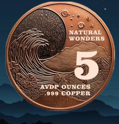 Aurora Borealis Colorized Copper 5 avdp oz (in Capsule)