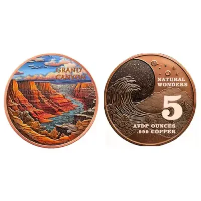 Grand Canyon Colorized Copper Copper 5 avdp oz (in Capsule)