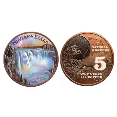 Niagara Falls Colorized Copper 5 avdp oz (in Capsule)