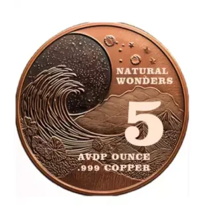 Niagara Falls Colorized Copper 5 avdp oz (in Capsule)