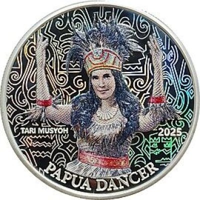 Papua Dancer Tari Musyoh Coloured Hologram 1 oz