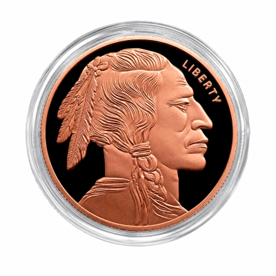 Copper Buffalo Proof 1 avdp oz .999 (In Capsule)