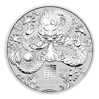 2024 Australia Lunar Series III - Year of the Dragon Silver 1 oz (in Capsule)