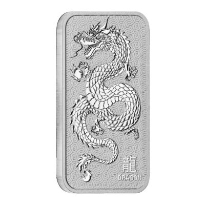 2025 Perth Mint Lunar Dragon Silver Bar 1 oz - Medal (in Capsule)