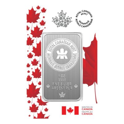 2025 Royal Canadian Mint 1oz Silver Bar – Proudly Canadian (Card)